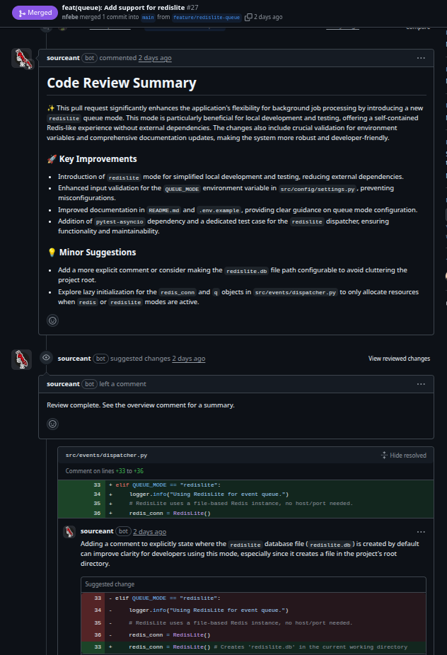 SourceAnt Review Screenshot